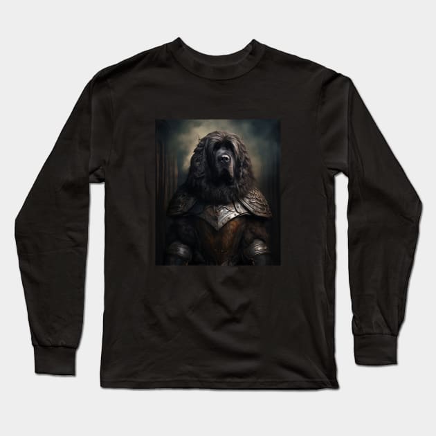 Stalwart Newfoundland - Medieval Knight Long Sleeve T-Shirt by HUH? Designs